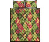Cool Geometric lime pattern Quilt Bed Set