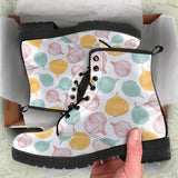 Colorful Onions White Background Leather Boots