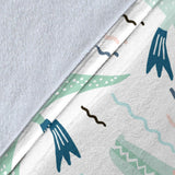 Crocodile Diver Pattern Premium Blanket