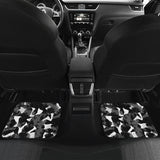 Crow Illustration Pattern Front And Back Car Mats