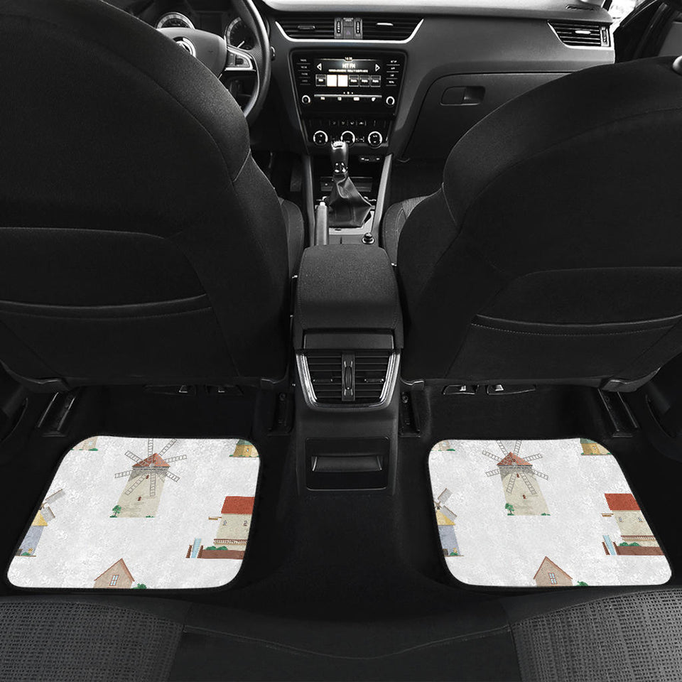 Windmill Design Pattern Front And Back Car Mats