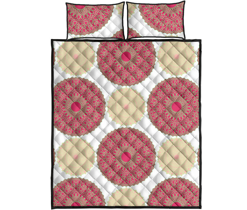 Circle indian pattern Quilt Bed Set