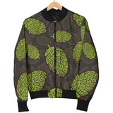 Hop Pattern Black Background Women'S Bomber Jacket