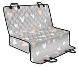 Heart Pattern Gray Background Dog Car Seat Covers
