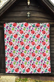 Ladybug Pattern Print Design 03 Premium Quilt