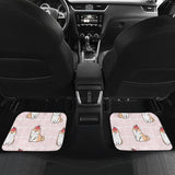 Cute Shiba Inu Dog Apple Pattern Front And Back Car Mats