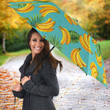 Banana Palm Leaves Pattern Background Umbrella