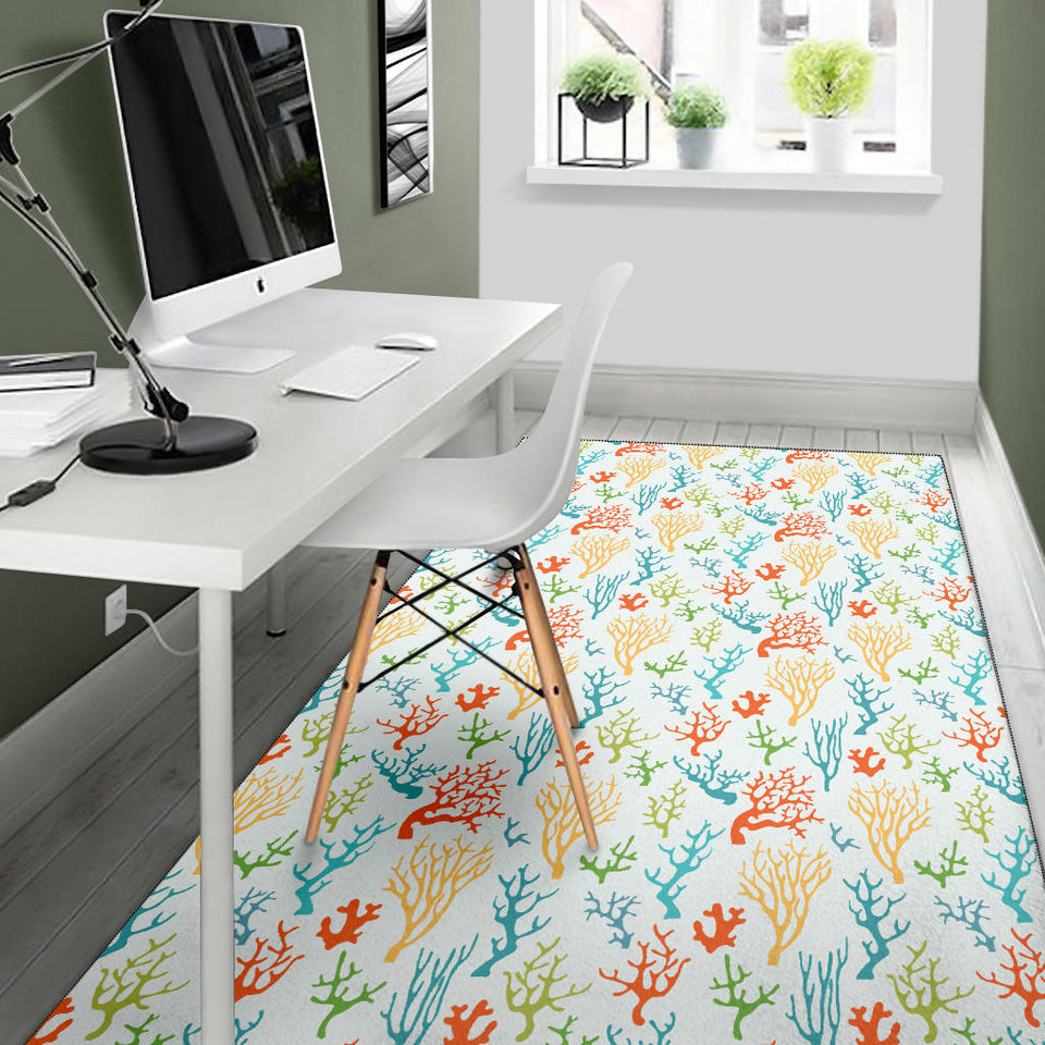 Coral Reef Pattern Print Design 02 Area Rug