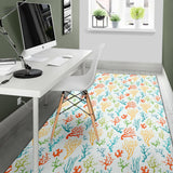 Coral Reef Pattern Print Design 02 Area Rug