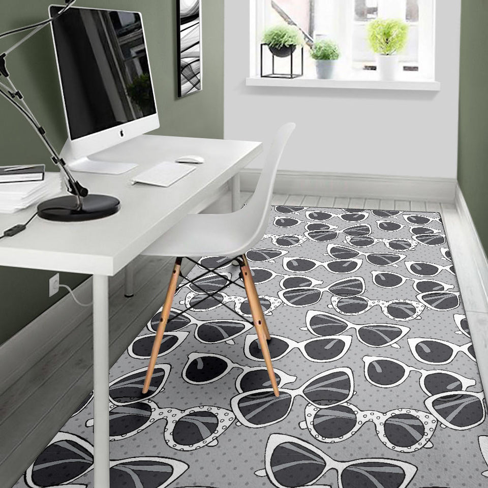Sun Glasses Pattern Print Design 04 Area Rug