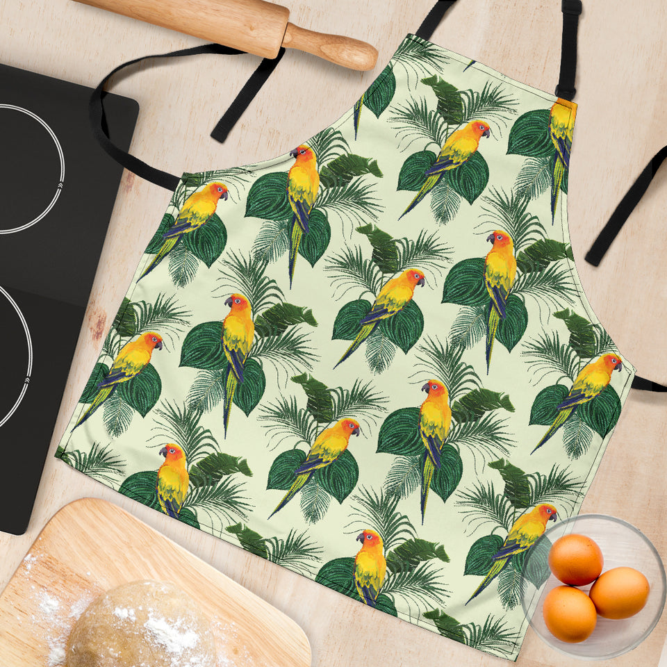Beautiful Parrot Palm Leaves Pattern Adjustable Apron
