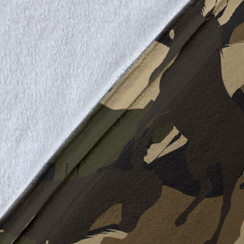 Horse Camouflage Pattern Premium Blanket