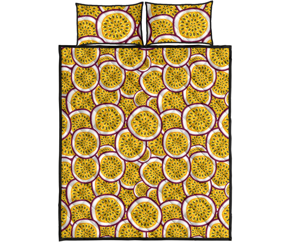 Passion fruits slice pattern Quilt Bed Set