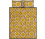 Passion fruits slice pattern Quilt Bed Set