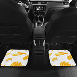 French Fries White Paper Box Pattern Front And Back Car Mats