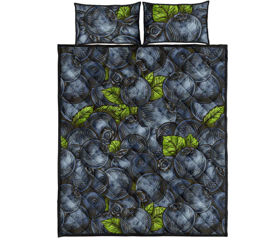 blueberry pattern Quilt Bed Set