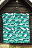 Dolphin Sea Pattern Premium Quilt