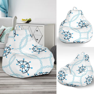 Nautical Steering Wheel Chain Bean Bag Cover