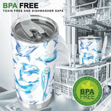 Watercolor Dolphin Pattern Tumbler