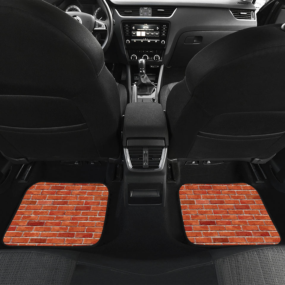Brick Printed Pattern Print Design 03 Front and Back Car Mats