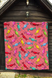 Colorful Wrapped Candy Pattern Premium Quilt