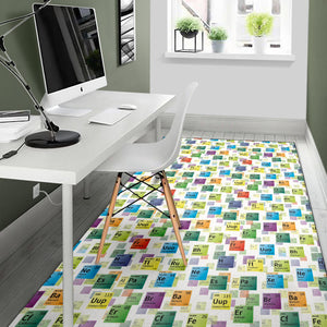 Chemistry Periodic Table Pattern Print Design 05 Area Rug