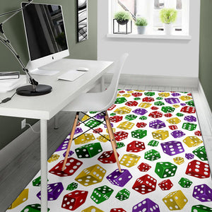 Dice Pattern Print Design 03 Area Rug