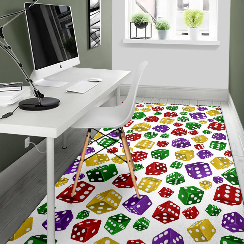 Dice Pattern Print Design 03 Area Rug