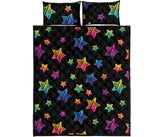 Colorful star pattern Quilt Bed Set
