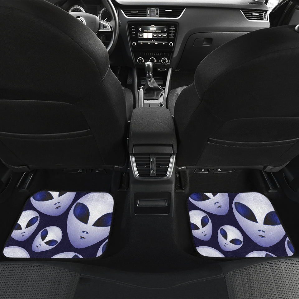 Alien Pattern Print Design 01 Front and Back Car Mats