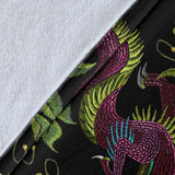 Dragons Flower Pattern Premium Blanket