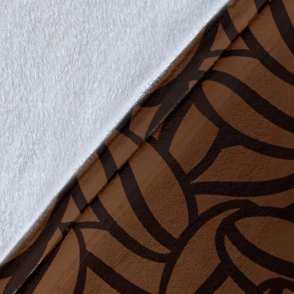 Coffee Bean Pattern Premium Blanket