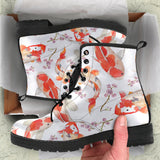 Watercolor Koi Fish Carp Fish Pattern Leather Boots