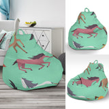 Colorful Horses Pattern Bean Bag Cover