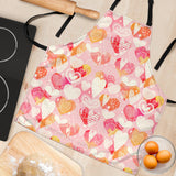 Hand Drawn Heart Design Pattern Adjustable Apron