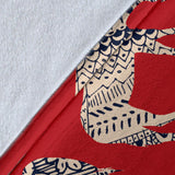 Zebra Abstract Red Background Premium Blanket