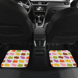 Hippopotamus Pattern Print Design 01 Front and Back Car Mats
