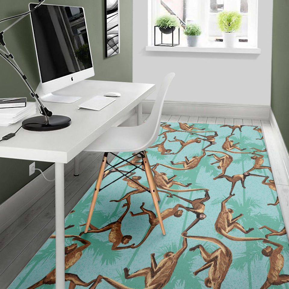 Monkey Palm Tree Background Area Rug