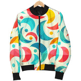Colorful Moon Pattern Women'S Bomber Jacket