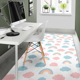 Cute Rainbow Clound Pattern Area Rug