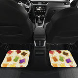 Bread Toast Pattern Print Design 02 Front and Back Car Mats