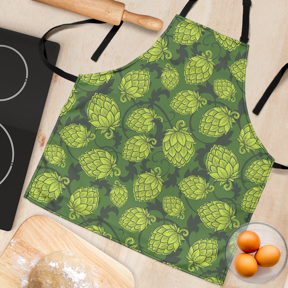 Hop Pattern Hop Cone Background Adjustable Apron