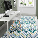 Zigzag  Chevron Paint Design Pattern Area Rug