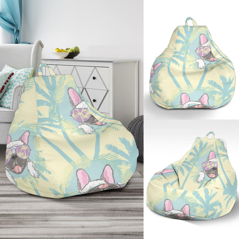 French Bulldog Hawaii Blackground Bean Bag Cover