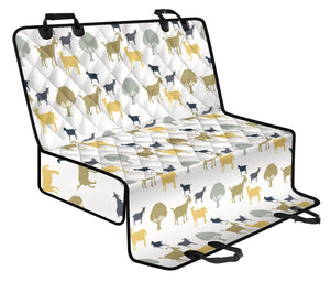 Silhouettes Of Goat And Tree Pattern Dog Car Seat Covers