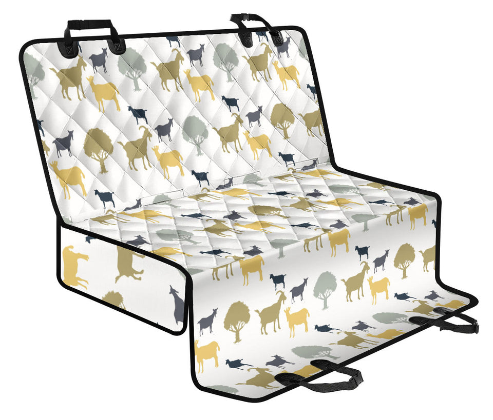 Silhouettes Of Goat And Tree Pattern Dog Car Seat Covers
