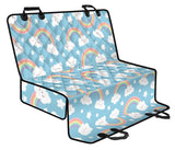 Cute Rainbow Clound Star Pattern Blue Background Dog Car Seat Covers