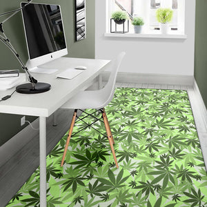 Canabis Marijuana Weed Pattern Print Design 01 Area Rug