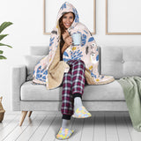Cute Peacock Pattern Hooded Blanket