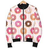 Colorful Donut Pattern Women'S Bomber Jacket